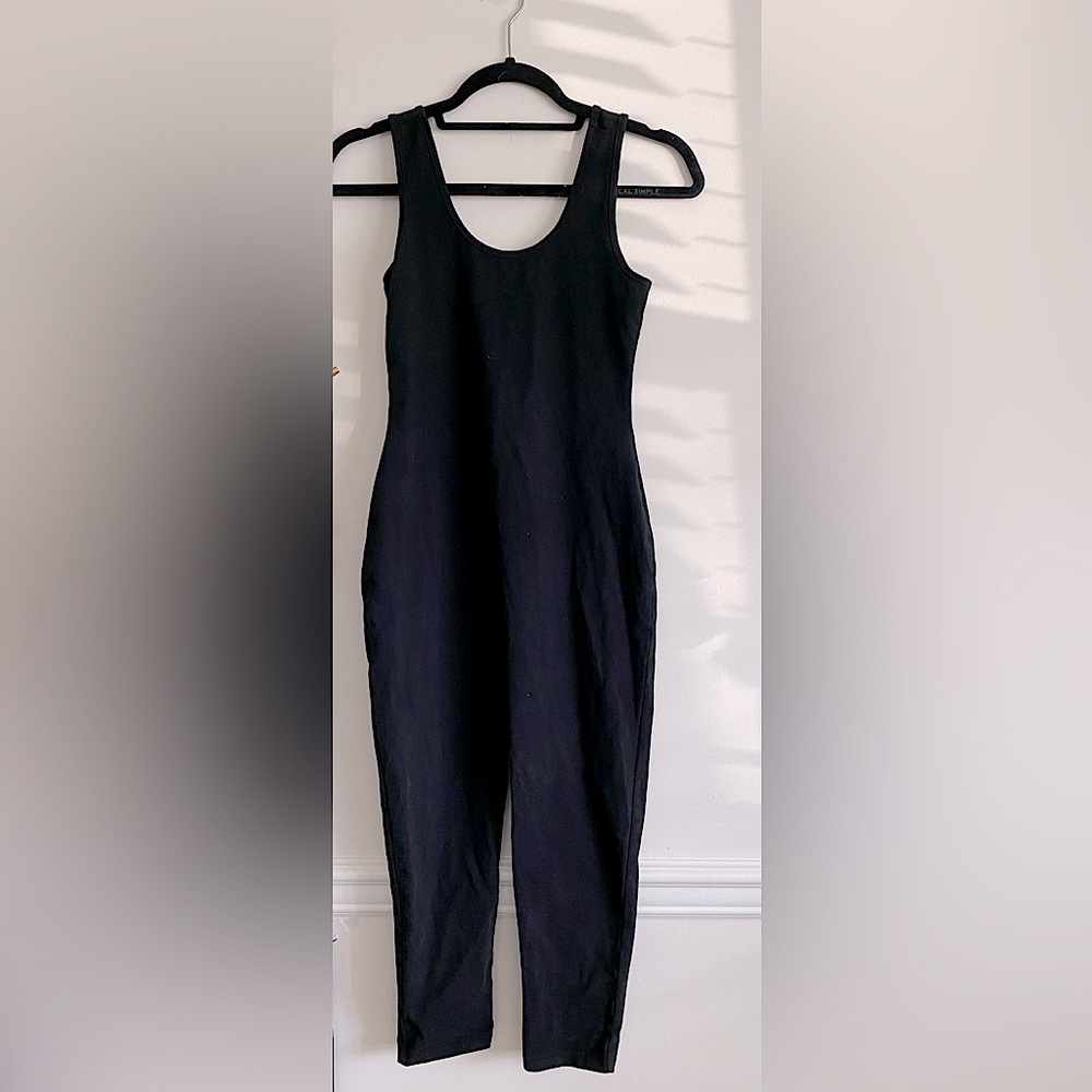 NWOT Vada Winter Black Onesie Bicycle Legging Jumpsuit Unitard - Size S